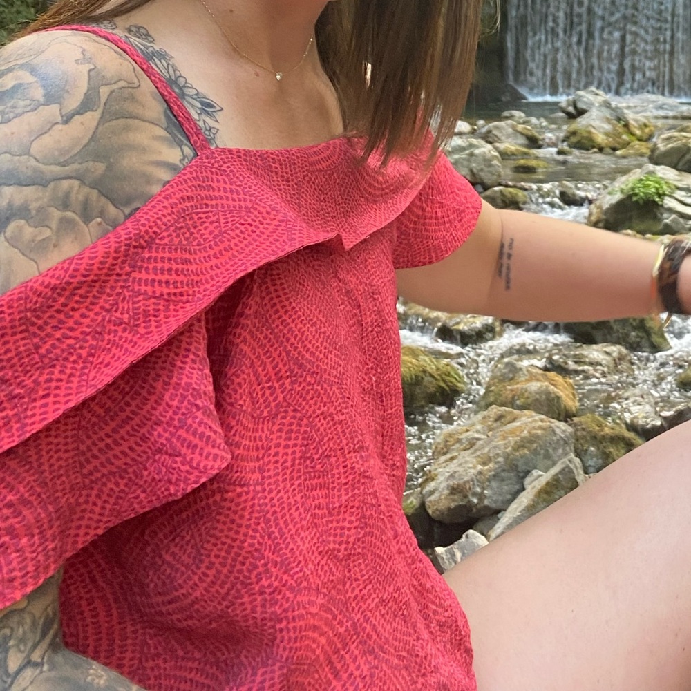 Maeve Crimson Patterned Blouse - Picture 5 of 5